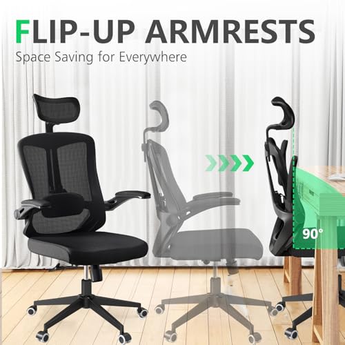 Ergonomic Office Desk Chair High Back Mesh Computer Chair (07Black, Chair) - color: 07black