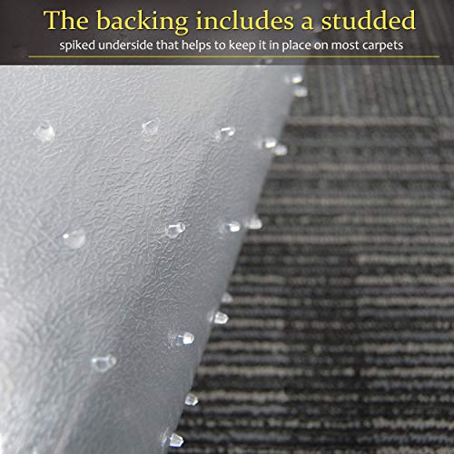 Plastic Office Chair Mat for Carpeted Floors, 36'' x 48'' Heavy Duty Floor Mat, Eco-Friendly Series Studded Carpet Desk Chair Mats (36 inches X 48 inches) - size: 36 inches X 48 inches x 1 pc
