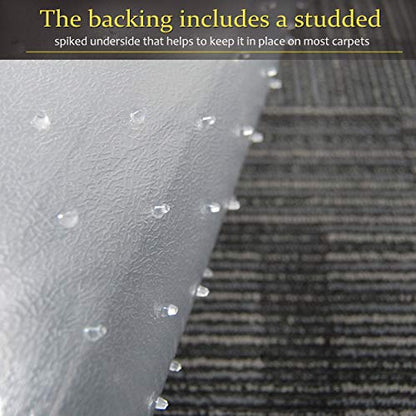 Plastic Office Chair Mat for Carpeted Floors, 36'' x 48'' Heavy Duty Floor Mat, Eco-Friendly Series Studded Carpet Desk Chair Mats (36 inches X 48 inches) - size: 36 inches X 48 inches x 1 pc