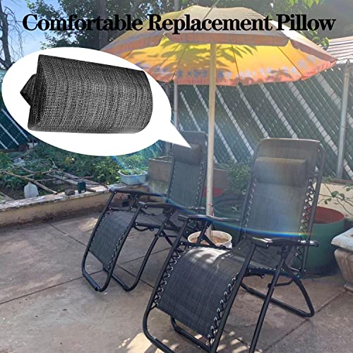 Ostlttyn Zero Gravity Chair Replacement Pillow Headrest with Elastic Band, Universal Soft Removable Padded Cushion Head Pillows for Zero Gravity Lounge Folding Patio Lawn Recliner Chairs, Grey - color: Grey, size: 1 Pack