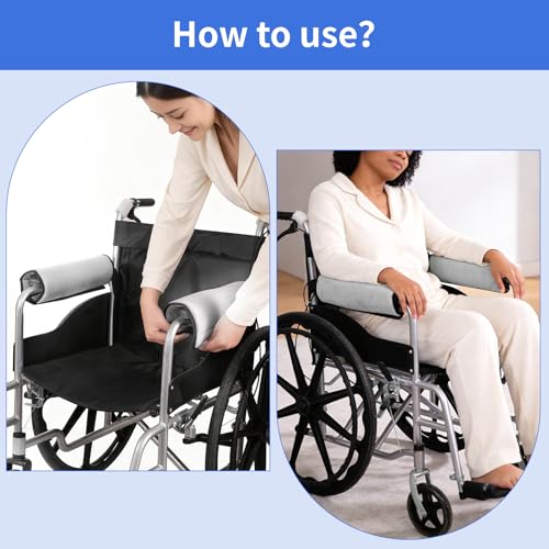 Replacement Armrest Pads for Office Chair, Breathable Mesh & Memory Foam Arm Rest Covers, Universal Fit for Desk Chair/Wheelchair, Soft Ergonomic Arm Pads Set of 2 (Gray)