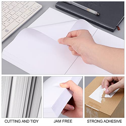 Address Labels, 2 UP Shipping Stickers for Laser & Inkjet Printers,8.5" x 5.5" Shipping Mailing Labels, 2 per Page Shipping Labels, 5 1/2 x 8 1/2 Half Sheet Labels, 200 Labels - color: 2 Up - 200 Labels