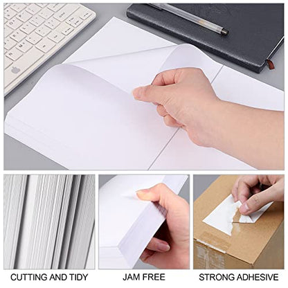 Address Labels, 2 UP Shipping Stickers for Laser & Inkjet Printers,8.5" x 5.5" Shipping Mailing Labels, 2 per Page Shipping Labels, 5 1/2 x 8 1/2 Half Sheet Labels, 200 Labels - color: 2 Up - 200 Labels