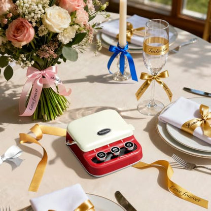 Phomemo P15 Ribbon Printer, Bluetooth Label Maker for Gift Wrap & Business - color: Retro Red