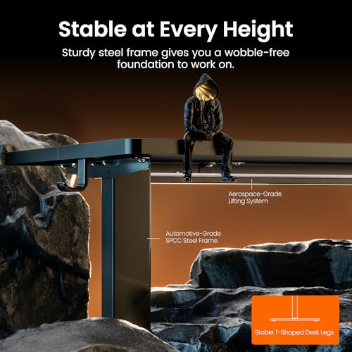 ErGear Height Adjustable Electric Standing Desk, 40 x 24 Inches Sit Stand up Desk, Memory Computer Home Office Desk, Black - color: Black, size: 40 X 24 Inches