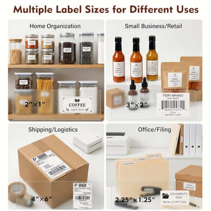 Forc Bluetooth Thermal Shipping Label Printer, 4x6, White | Wireless, Compatible with Android, iPhone, Windows & Mac, For Small Business, Works with Amazon, Etsy, USPS - color: White