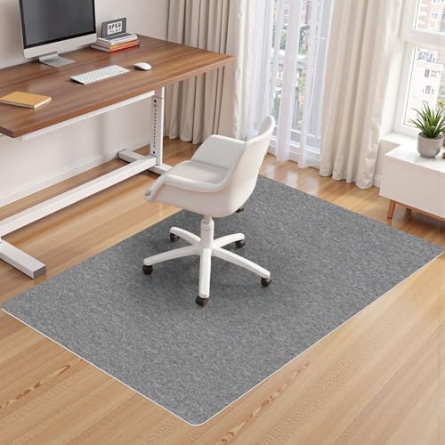 Office Chair Mat,Hard Floor Chair Mat Mat Suitable for Hardwood and Tile Floors,Large Non-Slip Floor Protection Mat,Does Not Pill,Grey(48"x55") - color: Grey, size: 48"x55"