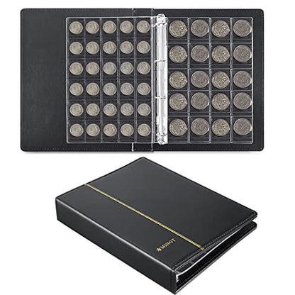 AITIME 2 in 1 Coin Collection Book Album Holders for Collectors - color: 2 in 1 Binder