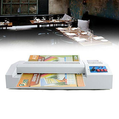 13" Thermal Laminator, 600W Desktop Laminating Machine A3/A4 4 Roller Hot&Cold Film Laminate for Home Office School (US Stock)