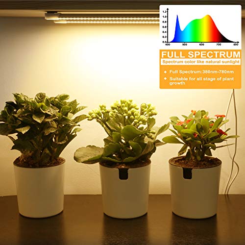 Mosthink Plant Grow Light Strips Full Spectrum 12 Inches and 4 Packs Grow Light Strips Full Spectrum