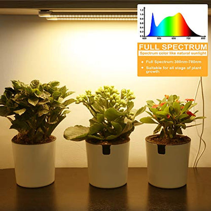 Mosthink Plant Grow Light Strips Full Spectrum 12 Inches and 4 Packs Grow Light Strips Full Spectrum