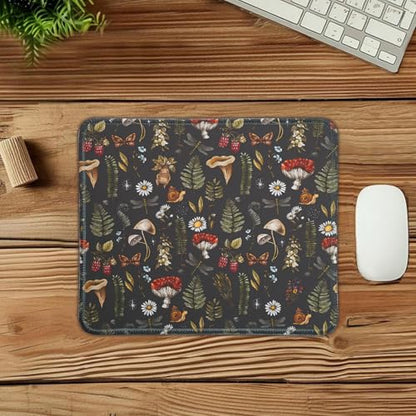 Mouse Pad for Desk with Stitched Edge, Premium Cute Washable Mouse Pads. Computer Mousepad with Non-Slip Rubber Base, Mousepads for Laptop, 9.25x7.75x0.12 inch (Mushroom Mirage) - color: Mushroom Mirage