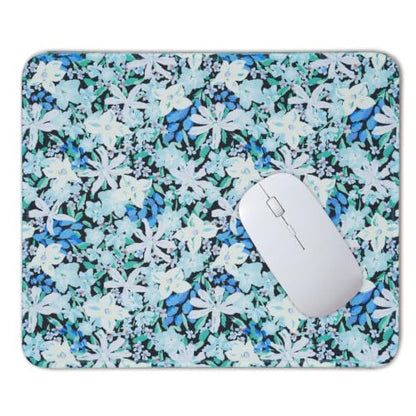 Mouse Pad for Desk with Stitched Edge, Premium Cute Washable Mouse Pads. Computer Mousepad with Non-Slip Rubber Base, Mousepads for Laptop, 9.25x7.75x0.12 inch (Indigo Blooms) - color: Indigo Blooms