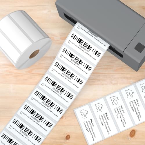 3 x 1 Inch Direct Thermal Labels, 12 Rolls, 15,600 Labels | Compatible with Zebra, Rollo and Other Desktop Direct Thermal Printers, Permanent Adhesive, Easy-Tear Perforations - size: 3" x 1"
