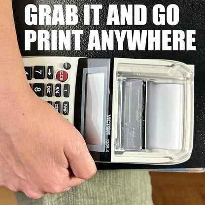 Victor 1205-4 12 Digit Portable Palm/Desktop Commercial Printing Calculator, 1.8" x 4" x 8"