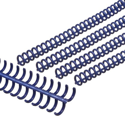 PATIKIL 12mm(1/2") Plastic Spiral Binding Coils, 30 Pcs Binding Spirals 85 Sheet Capacity Binding Spirals for Binding Paper Sheets, Dark Blue - color: Dark Blue, size: 12mm(1/2")
