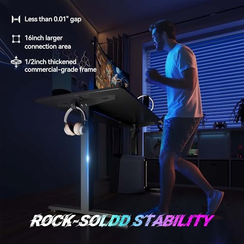 55 x 24 Inch Electric Standing Desk, 3 Memory Presets, Black - color: Black, size: 55*24