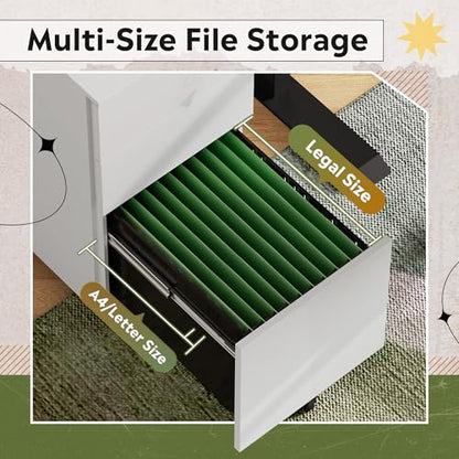 DEVAISE 3 Drawer Slim File Cabinet with Lock, Fully Assembled | Under Desk Metal Filing Cabinet with Wheels for Home Office, Fits Legal/Letter/A4 File, - White - color: White, size: Narrow 17"D x 12"W x 24"H