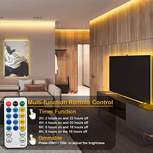 echosari Strip Lights Battery Operated 16.5Ft with Timer for Cupboard - color: Warm White, size: 16.5Ft