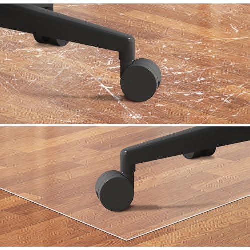 Large Clear Floor Mat 118.1" x 47.2" - Pet Flooring Protector, Clear Plastic Rug Protector, Vinyl Floor Mat - Ideal for Hardwood Floors, Home & Office Use - Waterproof and Easy to Clean - size: 118.1 x 47.2inch