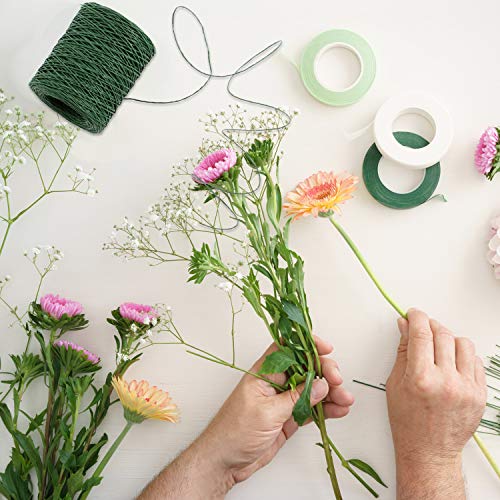 Syhood 673 Feet Floral Vine Bind Wire Rustic Craft Wire, Deep Green - color: Deep Green, size: 673 Feet