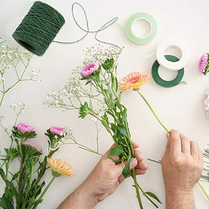 Syhood 673 Feet Floral Vine Bind Wire Rustic Craft Wire, Deep Green - color: Deep Green, size: 673 Feet