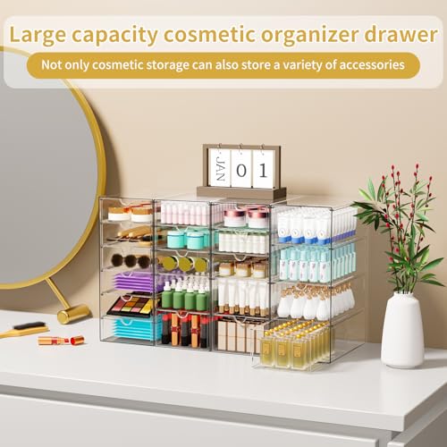 20 Drawers Acrylic Makeup Organizer, stackable Acrylic Storage Drawer
