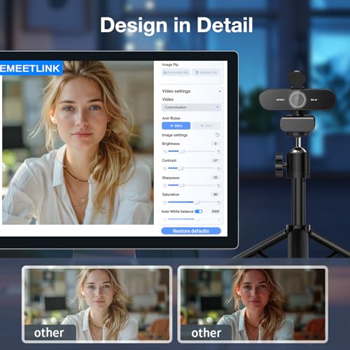 EMEET NOVA 4K Webcam with Tripod, PDAF Autofocus, Adjustable Heights - style: 4K Tripod 360° Swivel