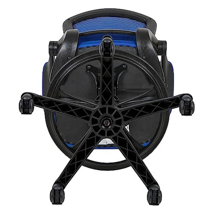 EMMA + OLIVER Mid-Back Blue Mesh Drafting Chair - color: Blue