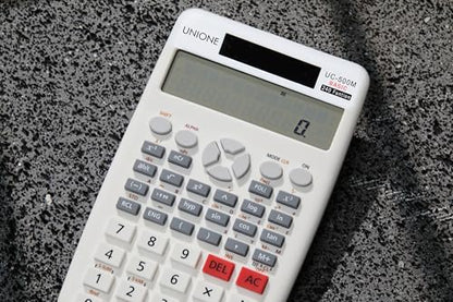 UNIONE Desktop (4.3 x 7inch) Scientific Calculator with 2-Line Display, 12-Digit LCD, Basic Caculator for Middle and High School Students College School Supplies (White-1) - color: WHITE-1
