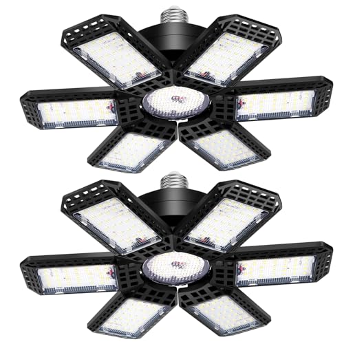 AUDLES Garage Lights 2 Pack, Garage Lights Ceiling LED 20000LM 6500K - size: Standard 200W-2PACK