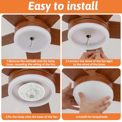 4.92" Ceiling Fan Led Light Replacement, 18W 3CCT Memory
