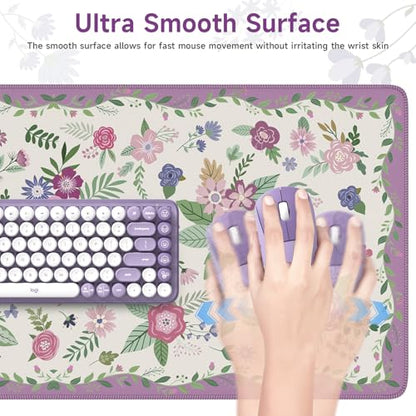HAOCOO Purple Cloud Desk Pad, 35.4" x 15.7" Desktop Matt for Home Desk - color: D-purple, size: 35.4" x 15.7"