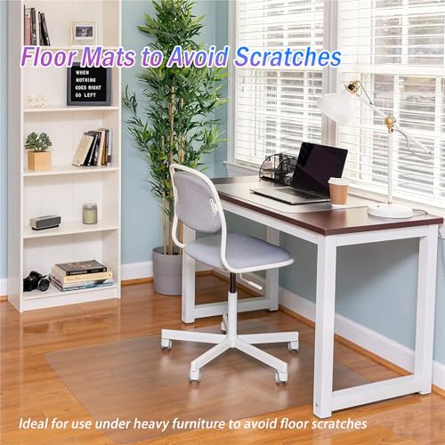 JanJunDec 1.5mm Thick 17×48 Inch Clear Table Cover Protector, PVC Desk Pad Protector, Anti-Slip Desk Mat, Plastic Table Cover, Rectangle Table Protector for Writing Desk Coffee Dresser Dining Table - size: 17x48 Inch