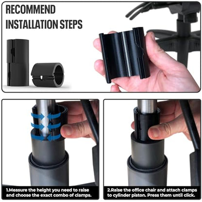 Fix A Sinking Office Chair - No Gas Lift Cylinder or Tools Required - Replacement Computer Office Chair Gas Lift Cylinder Alternative