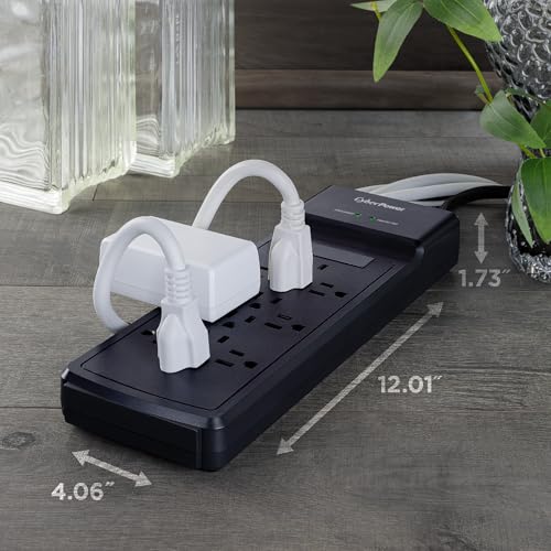 CyberPower CSB1206 Essential Surge Protector (Pack of 6) - size: 1.7" x 4.1" x 12" (Pack of 6)