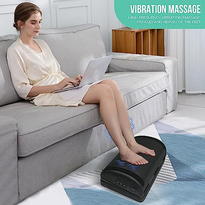 Snailax Heated Footrest Under Desk, Adjustable Foot Rest with Vibration - color: Black