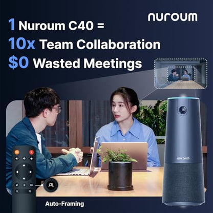 NUROUM C40 2K Video Conference Webcam with Microphone and Speaker
