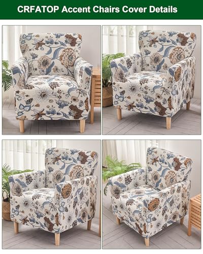 CRFATOP Accent Chair Cover, Stretch Armchair Slipcover for Living Room - color: Color A08