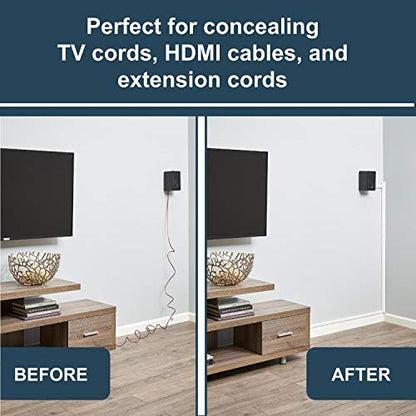 Legrand Wiremold Cordmate II 128 Inch 20 Piece Cord Cover Kit White - style: C210 Sortable - 144 Inches