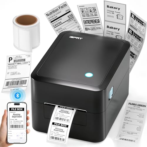 iDPRT SP320 Desktop Label Maker Bluetooth Thermal Shipping Label Printer | for Parcel Shipping, Small Businesses, Offices, and Home, Sticker Printer Supports Amazon, TikTok, Etsy, Shopify, USPS, etc