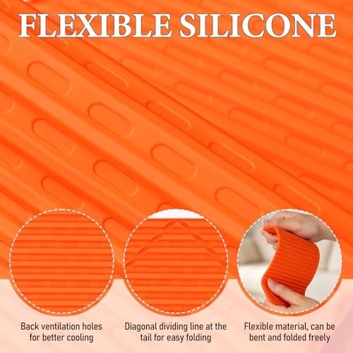 Silicone Phone Stand with Aluminum, Flexible Foldable Phone Holder,Bendable Adjustable Anti-Slip Desktop Stand for Phone Tablet Laptop, Portable Rollable Multi-Angle Stand for Home Office (2 PCS)
