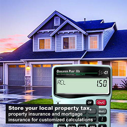Calculated Industries 3415 Qualifier Plus IIIx Advanced Real Estate Mortgage Finance Calculator | Simple Operation | Buyer Pre-Qualifying | Solves Payments, Amortization, ARMs, Combos, FHA, VA, More | Advanced Mortgage Finance, Simple Operation, Buyer Pre