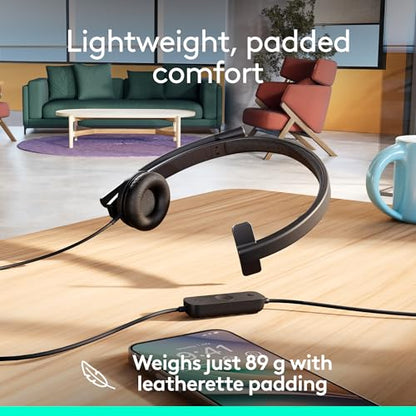 Logitech H570e USB Headset with Microphone, PC and Mac - Black - size: Teams, style: Mono