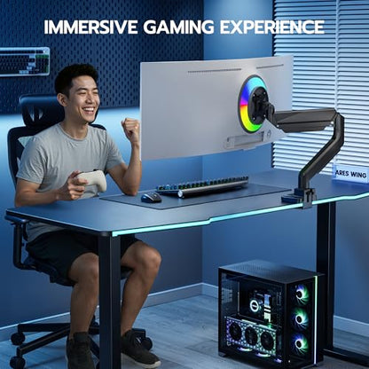 Heavy Duty Single Monitor Mount for 13"-49" Curved Screens, Black - color: Black, style: without USB