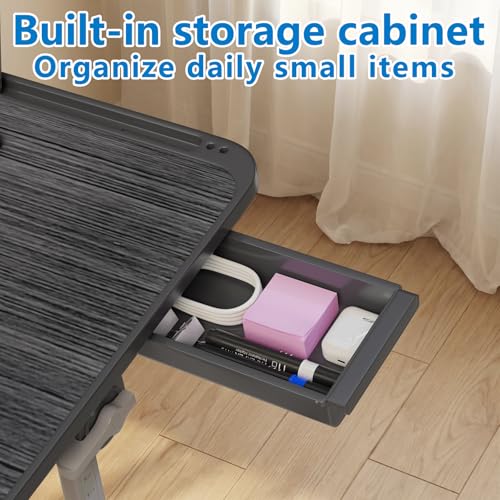 Potuopy Adjustable Laptop Lap Desk, X-Large Foldable Bed Table Tray - color: Striped