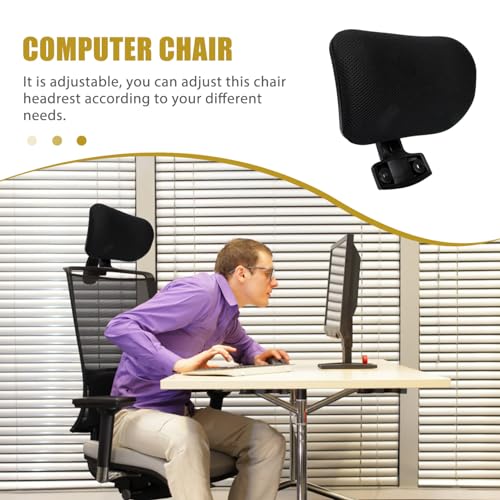 SHERCHPRY Adjustable Office Chair Headrest, Chair Headrest, Lift Head Cushion, Attachment Neck Support for Ergonomic Executive s Black