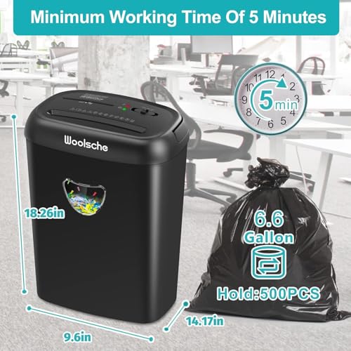 Home Office Paper Shredder,14-Sheet Cross Cut with 6.6-Gallon Basket, High Security Level P-4,3-Mode Design Shred Card/CD/Paper - size: Cross Cut-14