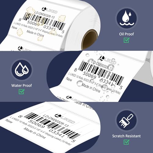 LLIKED 700 Thermal Shipping Labels 3"x2", Strong Adhesive Labels - size: 3"x2"-1 Roll
