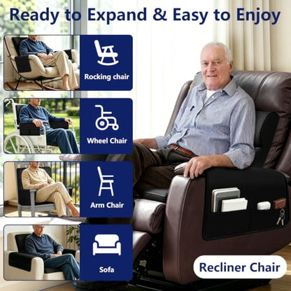 Chair Cushions for Elderly,20x16.5x4.5 Inch Rocking Chair Cushions Indoor,Memory Foam Recliner Cushions for Long Sitting, Sofas & Couches，Outdoor,Office Chair，wheelchair，Meditation and Floor Seating